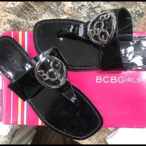 Beautiful Black Patent Leather Sandal